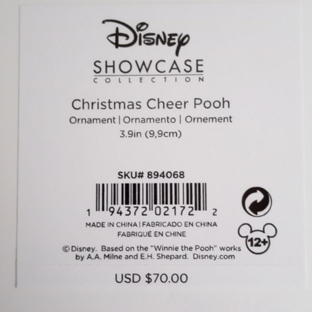 DISNEY AND LENOX CHRISTMAS CHEER POOH ORNAMENT - Picture 9 of 12